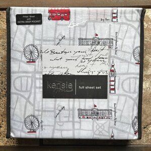 Kensie Home LONDON ENGLAND FULL SIZE Sheet Set - Big Ben Buckingham Palace